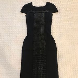 Herve Leger Black Dress w/Metal Studs